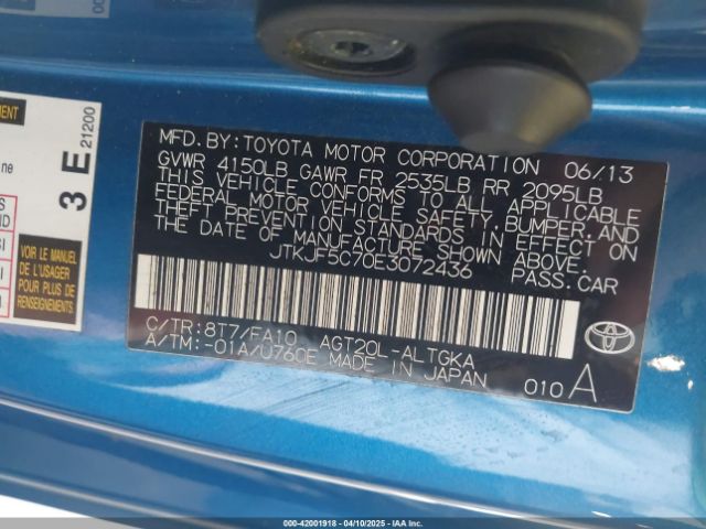 JTKJF5C70E3072436 Scion TC
