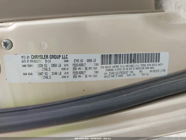 2C4RC1GG1FR528197 Chrysler Town & Country Limited Platinum