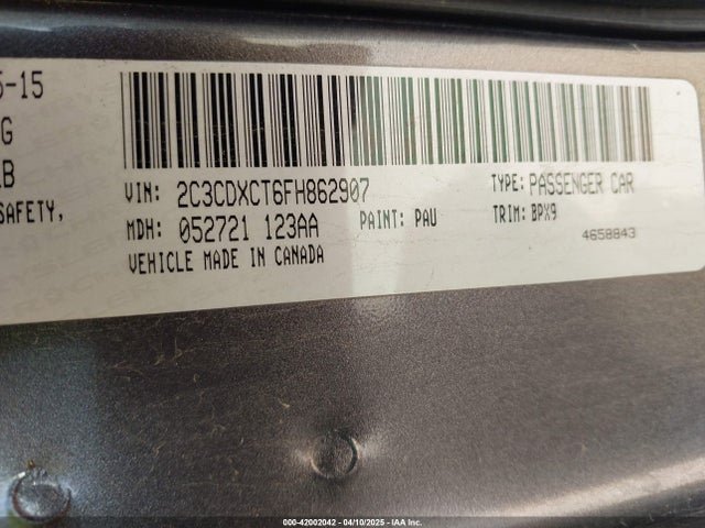2C3CDXCT6FH862907 Dodge 2015