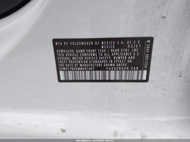 3VW5T7BUXMM041967 Volkswagen Jetta Gli 2.0t Autobahn/2.0t S