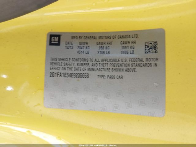 2G1FA1E34E9235653 Chevrolet Camaro 2ls