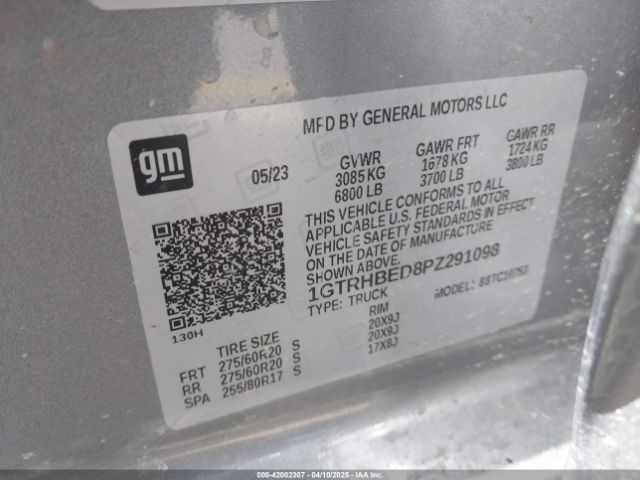 2023 GMC SIERRA 1500 1GTRHBED8PZ291098 Photo 8