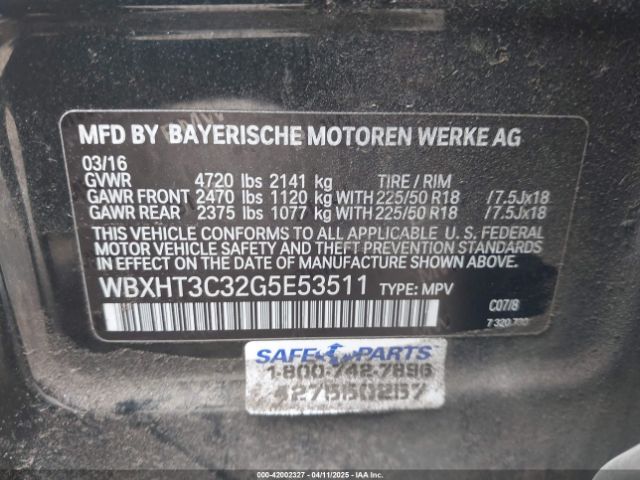 WBXHT3C32G5E53511 BMW X1 Xdrive28i