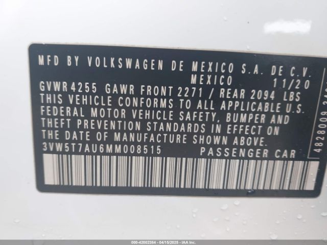 3VW5T7AU6MM008515 Volkswagen Golf Gti 2.0t Autobahn/2.0t S/2.0t Se