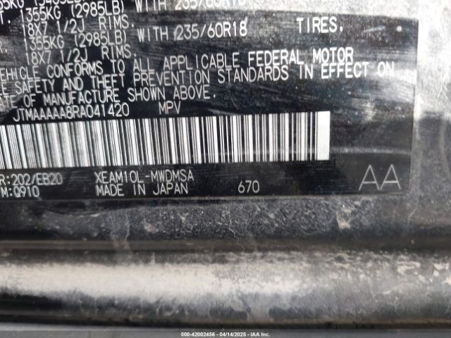 JTMAAAAA8RA041420 Toyota BZ4X XLE