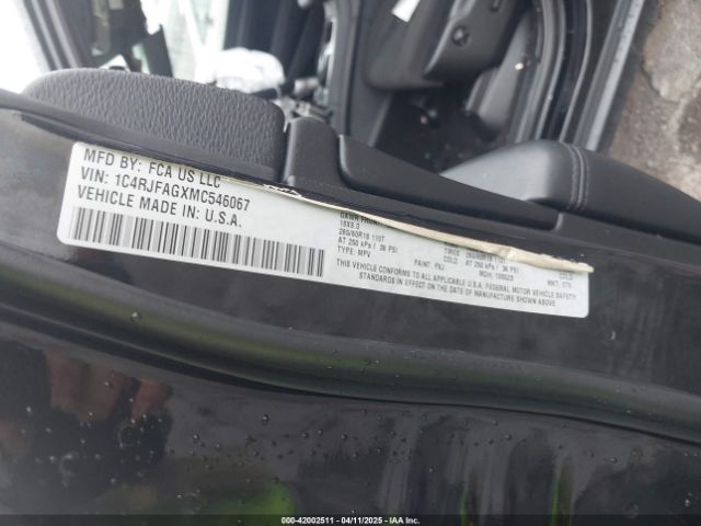 1C4RJFAGXMC546067 Jeep Grand Cherokee Laredo E 4x4