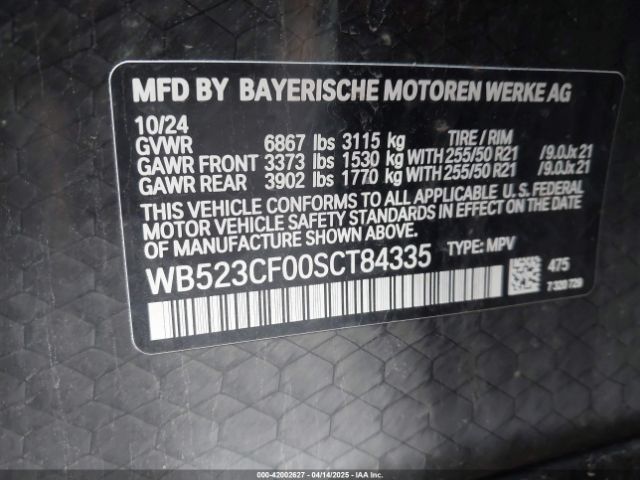 WB523CF00SCT84335 BMW Ix Xdrive50