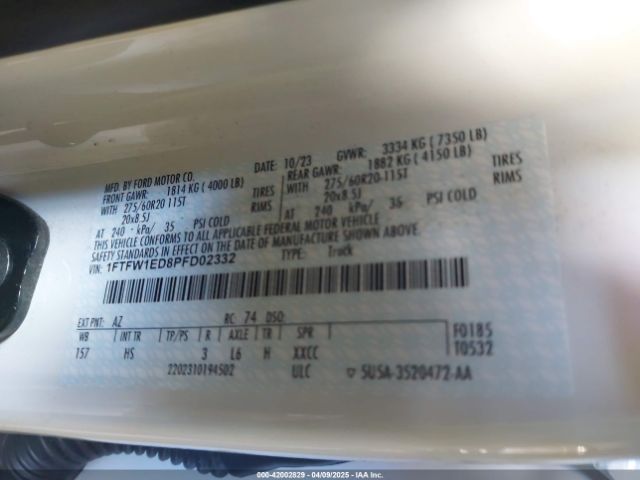 2023 FORD F-150 1FTFW1ED8PFD02332 Photo 8
