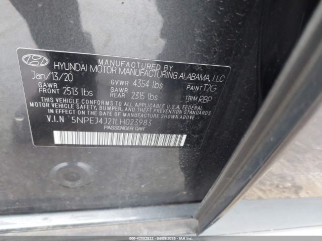 5NPEJ4J21LH023983 Hyundai t-gdi gamma ii