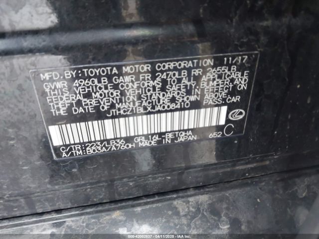 JTHCZ1BLXJA008410 Lexus Gs 350 F Sport