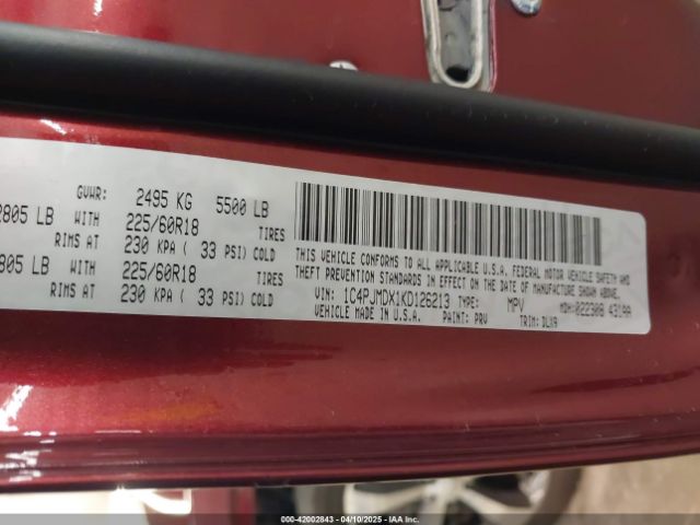 2019 JEEP CHEROKEE 1C4PJMDX1KD126213 Photo 8