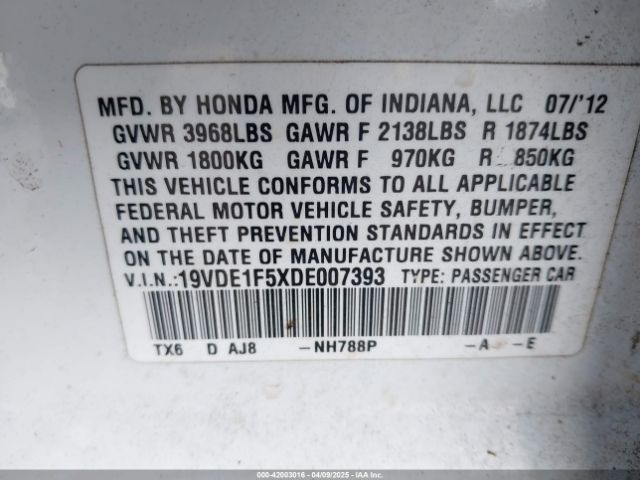 2013 ACURA ILX 19VDE1F5XDE007393 Photo 8