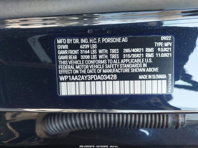 WP1AA2AY3PDA03428 Porsche Cayenne Platinum Edition