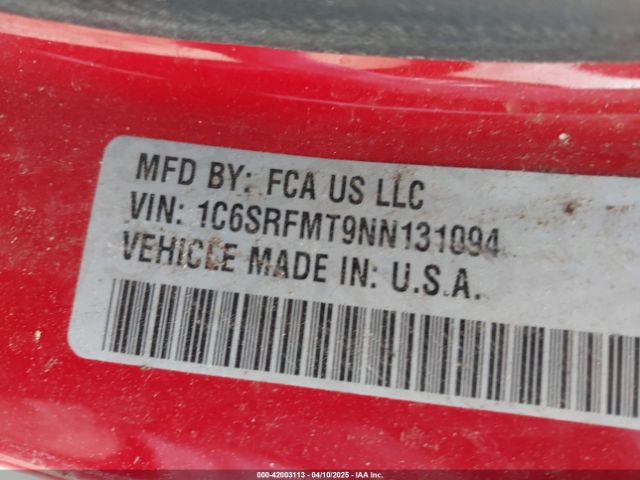 1C6SRFMT9NN131094 RAM 1500 Big Horn  4x4 6'4 Box