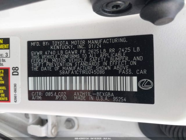 2024 LEXUS ES 300H 58AFA1C11RU045086 Photo 8