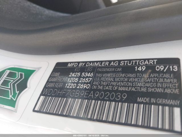 WDDHF7GB9EA902039 Mercedes-Benz E 63 Amg S 4matic