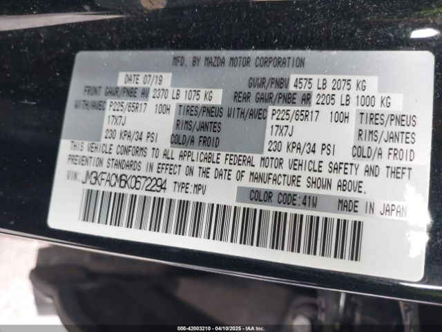 JM3KFACM6K0672294 Mazda Cx-5 Touring