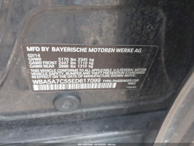WBA5A7C55ED617099 BMW 528i Xdrive
