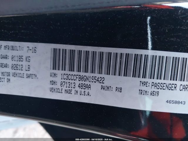 2016 CHRYSLER 200 1C3CCCFB0GN195422 Photo 8