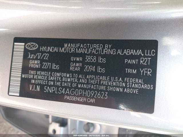 Hyundai mpi nu pe 2023 5NPLS4AG0PH092623 Image 9