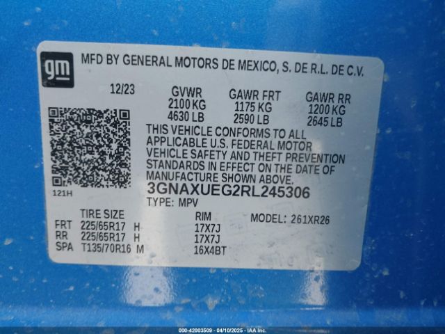 2024 CHEVROLET EQUINOX 3GNAXUEG2RL245306 Photo 8