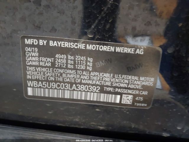 WBA5U9C03LA380392 BMW 3 Series M340i Xdrive
