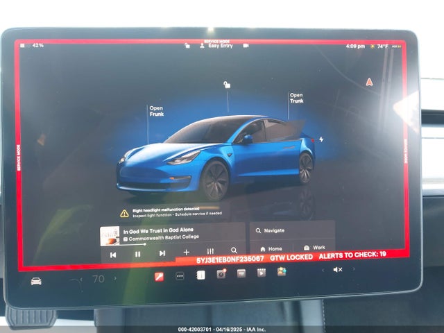 5YJ3E1EB0NF235067 Tesla Model 3 Long Range Dual Motor All-wheel Drive