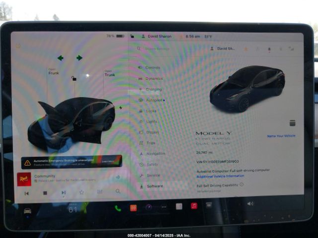 5YJYGDEE9MF301903 Tesla Model Y Long Range Dual Motor All-wheel Drive