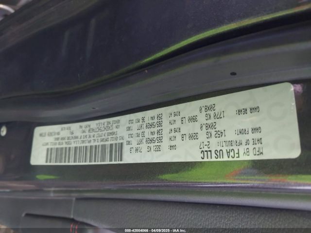 1C4SDHCT5HC774630 Dodge Durango R/t Rwd