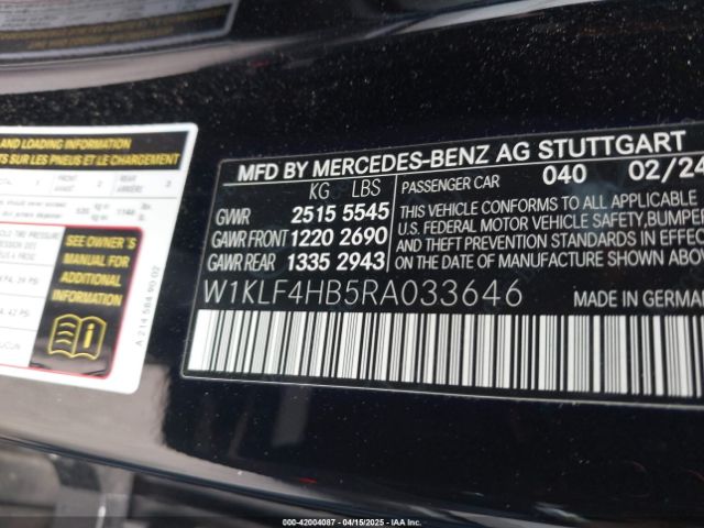 2024 MERCEDES-BENZ E 350 W1KLF4HB5RA033646 Photo 8