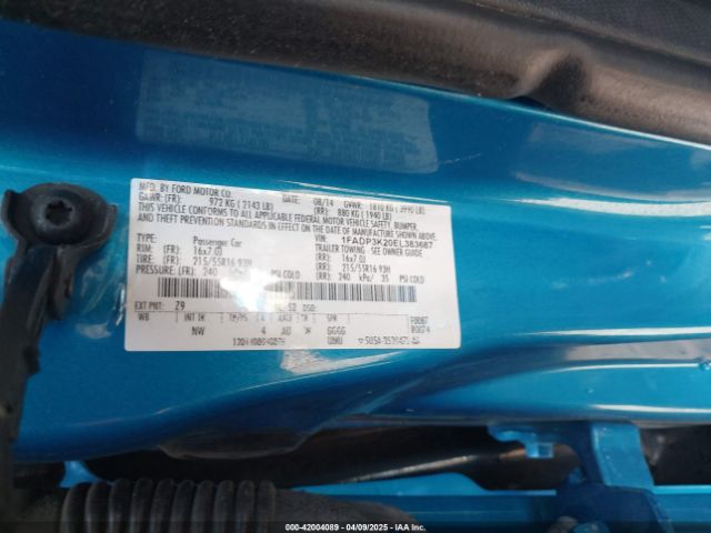 1FADP3K20EL383687 Ford FOCUS SE