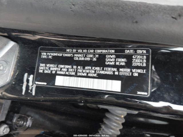YV140MFK6F1346875 Volvo S60 T5 Premier