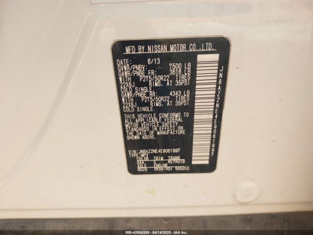 JN8AZ2NE4E9061997 Infiniti QX80