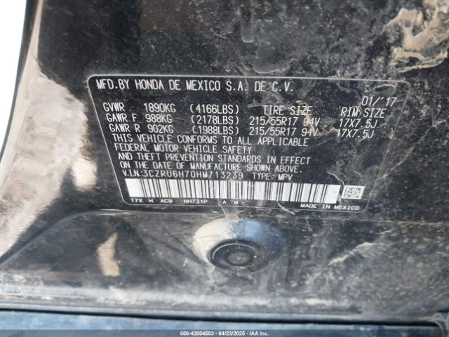 3CZRU6H70HM713239 Honda Hr-v Ex-l