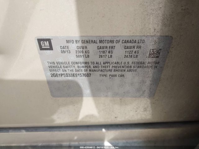2G61P5S33E9157607 Cadillac Xts Premium