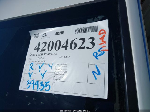 1HGCV1F46MA000813 Honda Accord Sport Special Edition