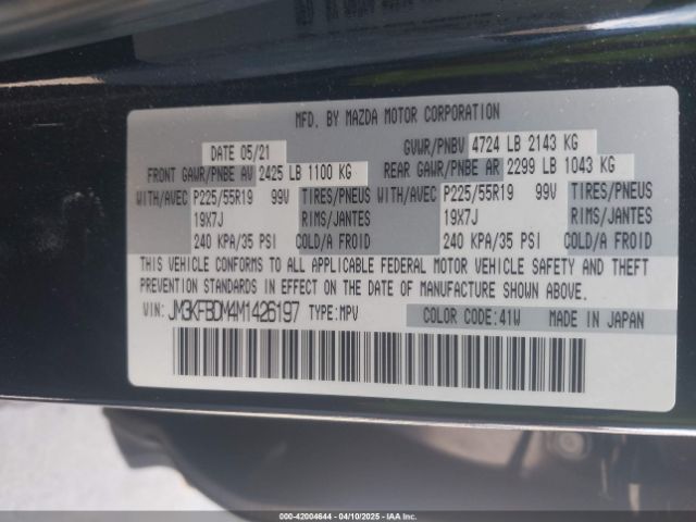 JM3KFBDM4M1426197 Mazda Cx-5 Grand Touring