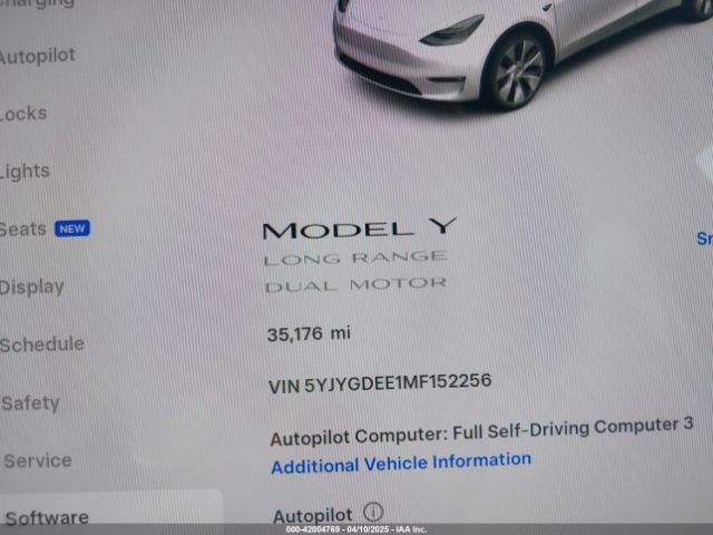 5YJYGDEE1MF152256 Tesla Model Y Long Range Dual Motor All-wheel Drive