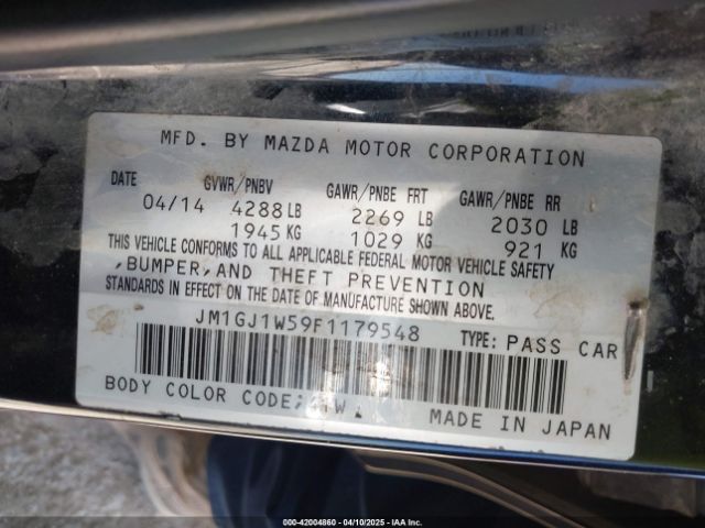 JM1GJ1W59F1179548 Mazda Mazda6 I Grand Touring
