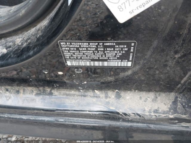 2016 VOLKSWAGEN PASSAT 1VWAS7A3XGC052774 Photo 8