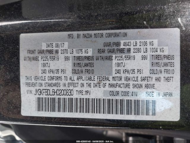 JM3KFBDL6H0200830 Mazda Cx-5 Grand Select