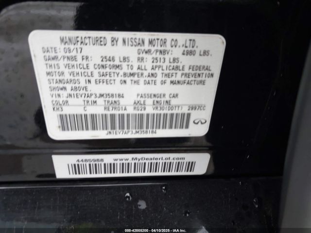 JN1EV7AP3JM358184 Infiniti Q50 3.0t Luxe