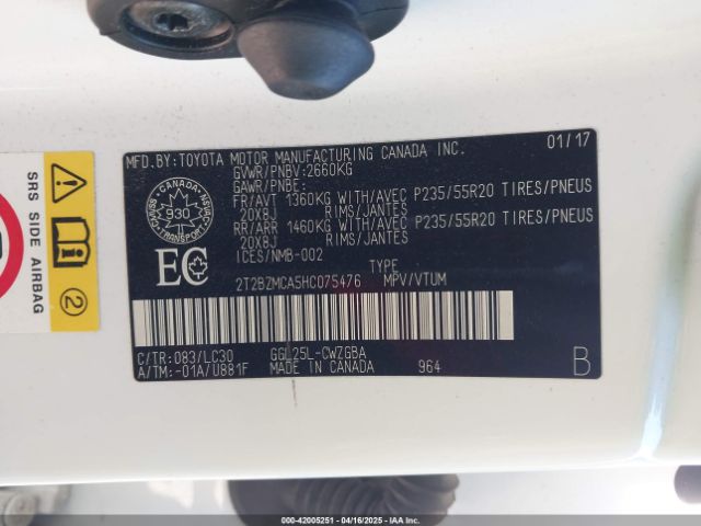2T2BZMCA5HC075476 Lexus RX 350