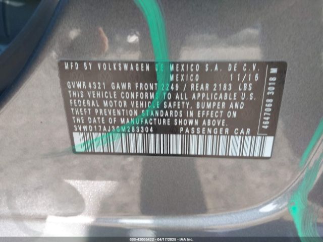 3VWD17AJ3GM283304 Volkswagen Jetta 1.8t Sport