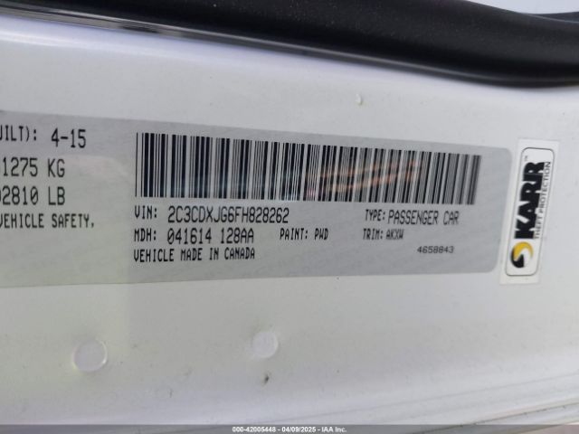 2C3CDXJG6FH828262 Dodge Charger Sxt