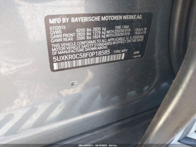 5UXKR0C58F0P18585 BMW X5 Xdrive35i