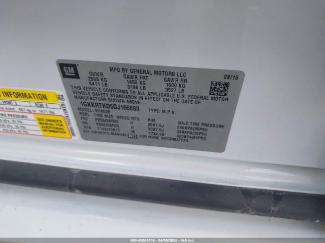 1GKKRTKD5GJ166880 GMC Acadia Denali