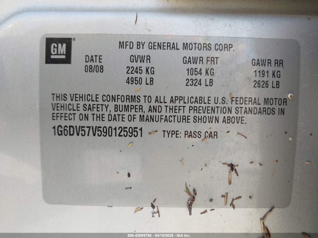 2009 CADILLAC CTS 1G6DV57V590125951 Photo 8