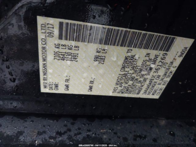 1N4AA6AP8JC361269 Nissan Maxima 3.5 S