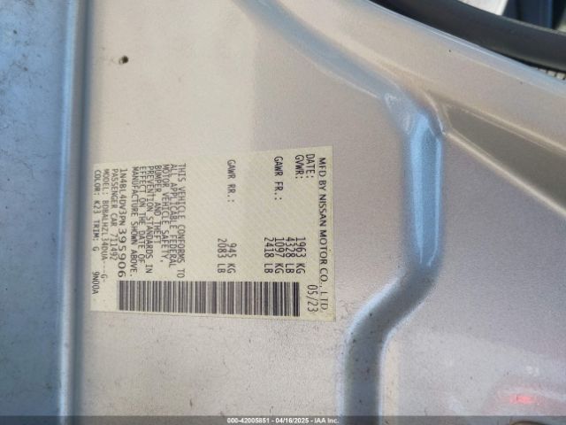 1N4BL4DV3PN395906 Nissan Altima Sv Fwd